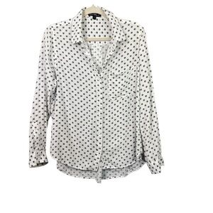 Velvet Heart Women's size Medium Button Down Blouse Low V-Neck